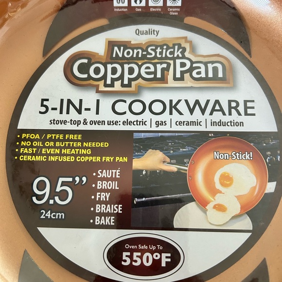 NWT Non-Stick Copper Pan - Picture 4 of 5